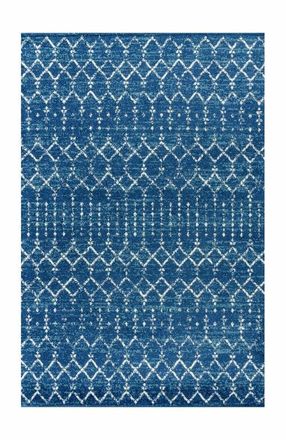 Jonathan Y Designs Moroccan HYPE Boho Vintage Diamond Area Rug in Blue/white at Nordstrom, Size 4Ft 0In X 6Ft 0In