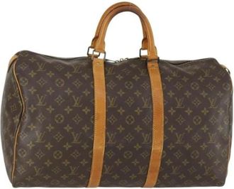 Louis Vuitton Pre-owned Canvas Weekendtas - Dames - Vintage Weekendtas - Bruin - ONE Size - Vintage