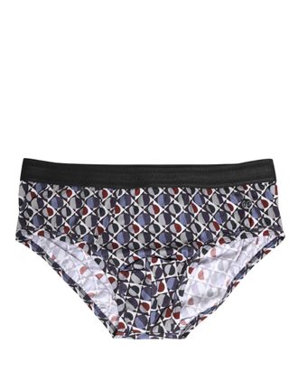 Dolce & Gabbana Multicolor Patterned Men Brando Brief Underwear Cotton Elastane Clothing