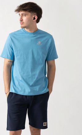 Aquascutum Mens Aquascutum Mens Small Logo T-Shirt - Avio 18 - Blue - Size: 42