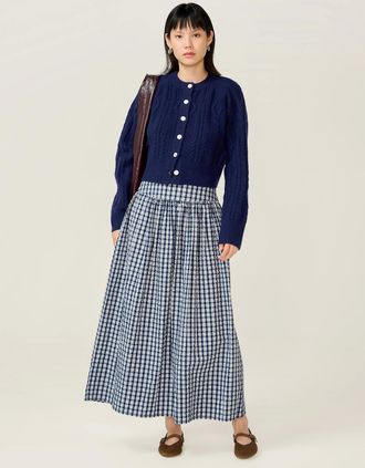 Omnes Womens Darcie Check Skirt - Size: 10