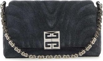 Givenchy Black Denim Medium 4g Soft Handbag