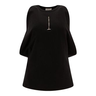 Alexander McQueen Dames, Jurken, Zwart, Maat: S Katoen