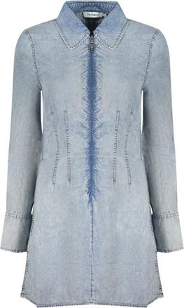 Desigual Lonan Short Dress - Dames - Shirt Kleedjes - Blauw - S - Denim - Kleedjes