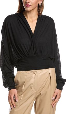 Iro Barba Drape Top In Black