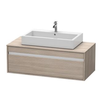 Duravit Duravit Ketho M&oacute;dulo Mural 6696, 1 Extra&iacute;ble, 1200mm, Para 1 Lavabo De Montaje Superior, C&eacute;ntrico, Color (frente/cuerpo): Decoraci&oacute;n Pino Plata - Kt66