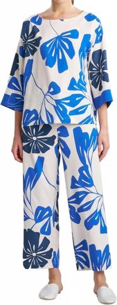 Natori Palma Pj Set In Blue