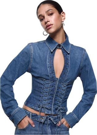 Liu Jo Denim Shirt - Dames - Spijkeroverhemden - Blauw - S - Denim - Overhemden
