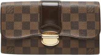 Louis Vuitton Pre-owned Long Wallet (Bi-fold) - Dames - Vintage Accessoires - Bruin - ONE Size - Leer - Vintage