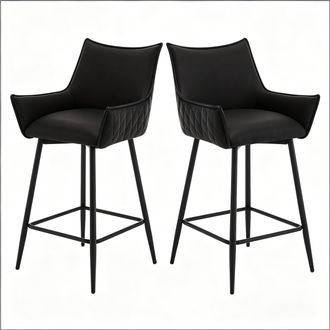 STILVORA Stilvora Sedia Da Ufficio Ergonomica Con Poggiapiedi E Supporto Lombare Ad Aria, Pelle, Nero