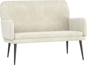 vidaXL Banco de terciopelo crema 108x79x79 cm vidaXL