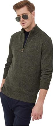 Barbour Maglione Tisbury con mezza zip - - Knitwear - Uomo - Verde - 2XL