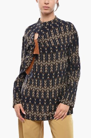 Stella McCartney Blusa A Maniche Lunghe ZADIE In Seta Stampata Con Dettaglio Knot Stella McCartney