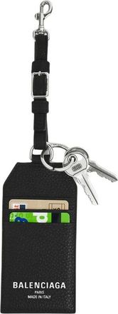 Balenciaga Keyrings, male, Black, Size: ONE SIZE Credit Charm Keychain Card Holder