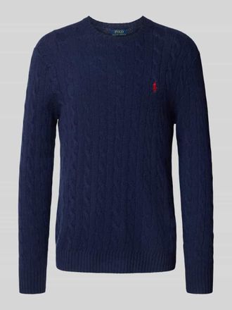 Polo Ralph Lauren Regular Fit Strickpullover aus Woll-Kaschmir-Mix in Marine, Größe XXL