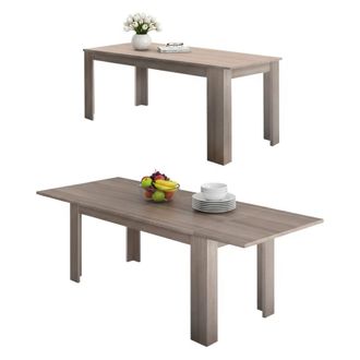 Dmora Dmora - Mesa Extensible Dkouam&eacute;, Consola Extensible Hasta 12 Plazas Consola Extensible 100% Made In Italy, Cm 160/210x90h75, Olmo Perlado