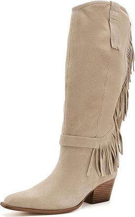 Free People Faith Fringe Western Boots Womens Boots Sunstone Sand Suede : EU 38.5 (US Womens 8.5) M