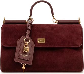 Dolce & Gabbana My Sicily Medium Handbag - Dames - Handtassen - Rood - ONE Size - Katoen - Tassen