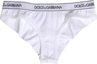 Dolce & Gabbana Bottoms, female, White, Size: S Logo Waistband Brief