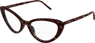Saint Laurent Mode Bril SL 777 Zwart - Dames - Brillen - Bruin - 55 MM - Accessoires