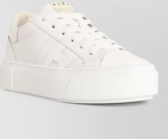 Hogan h705 leather low top sneakers rubber sole