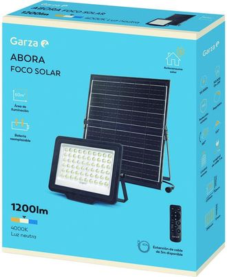Garza Garza - Foco Exterior Led Solar Abora 1200lm 4000k Luz D&iacute;a