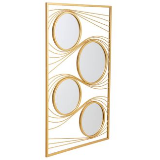 Wanderlust Deco Wanderlust Deco - Espejo Rectangular De Pared De Metal Dorado 61x96x2