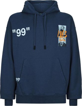 Off-white Impressionism Hoodie Navy Urban Artistic Print