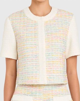 Amanda Uprichard Braswell Top In Angelic Tweed