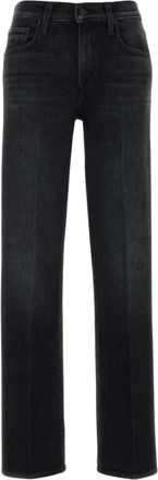 Mother Mid Rise Rambler Zip - Dames - Regular Fit Jeans - Zwart - W28 - Katoen - Jeans