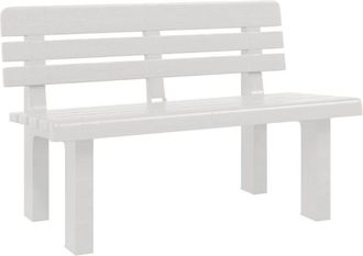 vidaXL Banco De Jard&iacute;n Polipropileno Blanco 110x52x71 Cm Vidaxl