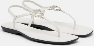 Gucci Interlocking G leather patent thong sandals