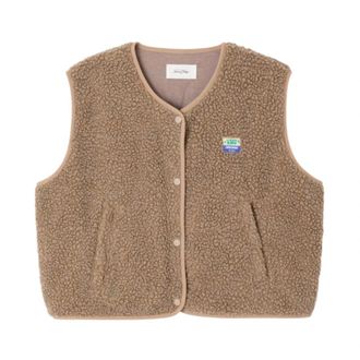 American Vintage Hoktown Vest - Dames - Bodywarmers - Bruin - Xs/S - Polyester - Jassen