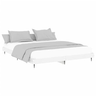 Berkfield Home Durable Bed Frame High Gloss White 200x200 cm Engineered Wood
