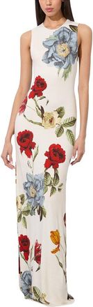 Alice & Olivia Alice + Olivia Open-Back Maxi Dres