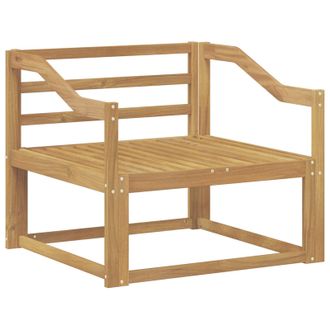 vidaXL Sof&aacute; Intermedio De Exterior Madera De Acacia S&oacute;lida Blanco Vidaxl