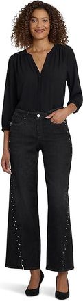 NYDJ Petite Teresa Wide Leg Jeans in French Nightfall Womens Clothing French Nightfall : 12P 29, Cotton/Denim/Elastane