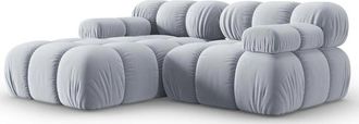 MICADONI Modulares 3-Sitzer Designsofa Bellis - Samtbezug