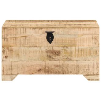 Berkfield Home Storage Chest Solid Rough Mango Wood in Brown
