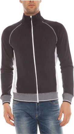 Armani Jeans Capuchontrui - Heren - Vesten met rits - Blauw - L - Katoen - Hoodies & sweatvesten