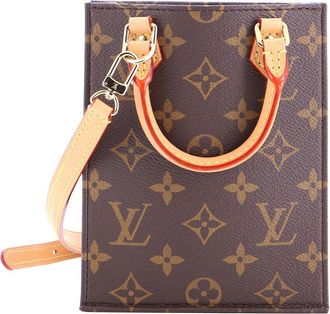 Louis Vuitton Brown Monogram Canvas Petit Sac Plat (Authentic Pre-Loved)