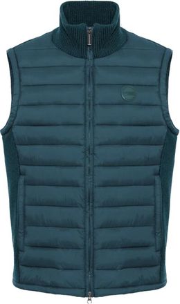 Colmar Gilet met gebreide inzetstukken - Heren - Bodywarmers - Groen - 2XL - Katoen - Fitness