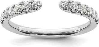 Diamond2Deal 14k Gold Lab Grown Diamond Wedding Band Ring 0.37Ct Clarity- VS Color- D-E