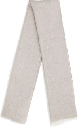 Brunello Cucinelli Womens Silk And Cashmere Scarf Deserto Scarfs