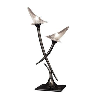 Netlighting Flavia Table Lamp 2 Light G9 Black Chrome