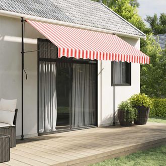 vidaXL Tela De Repuesto De Toldo Rayas Rojas Y Blancas 3x2,5 M Vidaxl