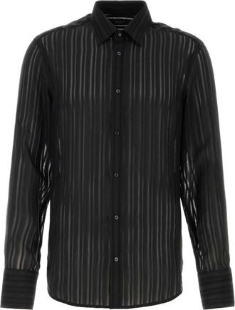 Gucci Black Regular Stripes Shirts