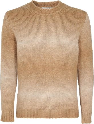 KANGRA Camel Ribbed Alpaca-Blend Sweater