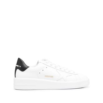 Golden Goose Sneakers, female, White, 8 UK, White Trainers Round Toe Lace-Up
