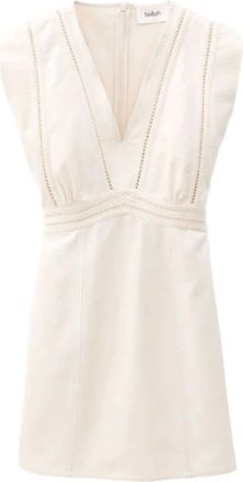 BA&SH Elegante Miniabito Twill Ecru - - Dresses - Donna - Bianco - L